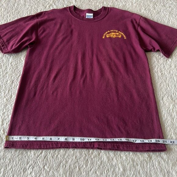 Butch's Auto Service short sleeve shirt maroon size large - Picture 9 of 16